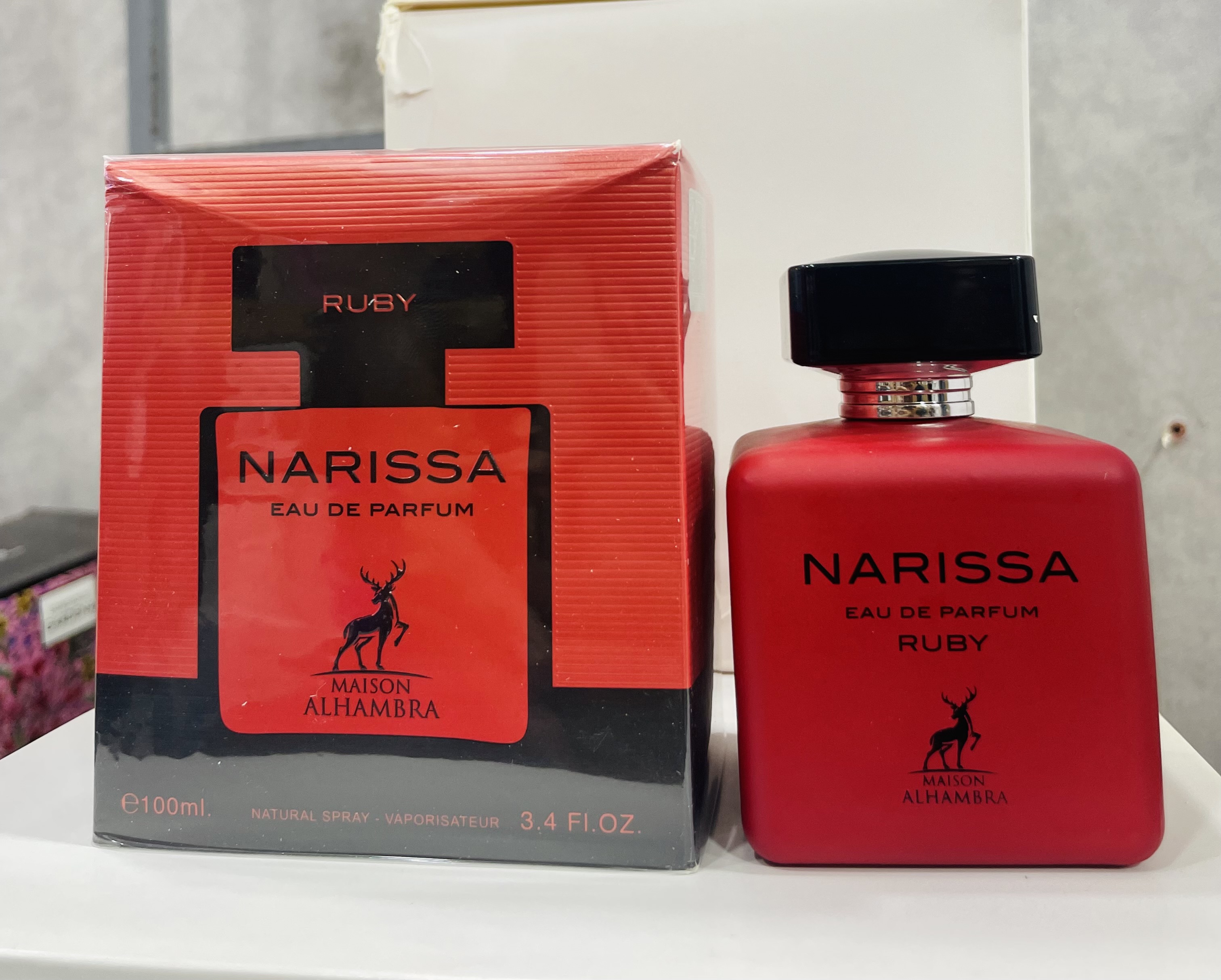 عطر ادکلن ناریسا رابی الحمبرا رایحه نارسیسو رژ  100 میل